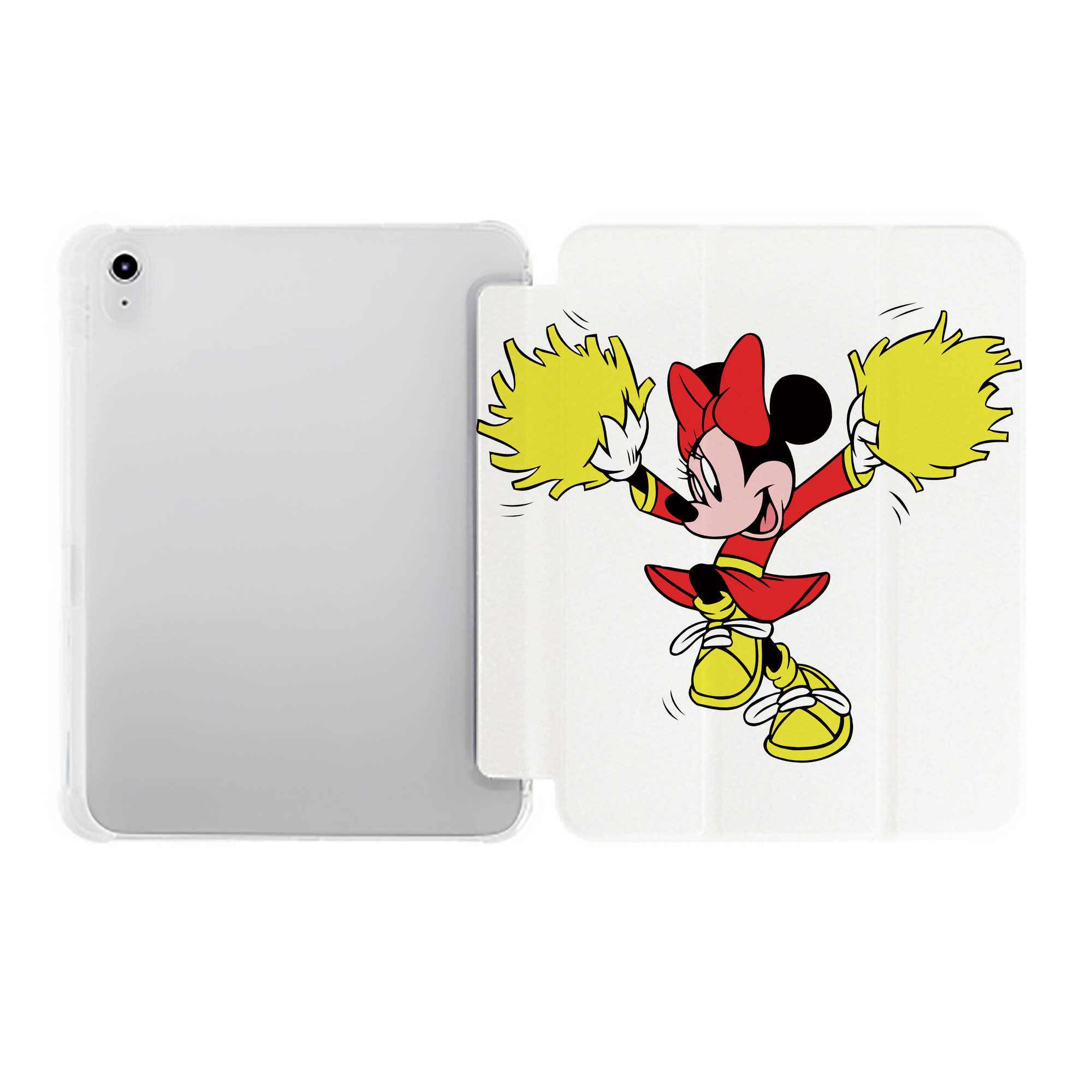 （画像用） ミッキーマウス Mickey Mouse IPad ケース ペン収納付き 三つ折りスタンド PUレザー×シリコン 対応機種9.5/10.5/10.9インチ